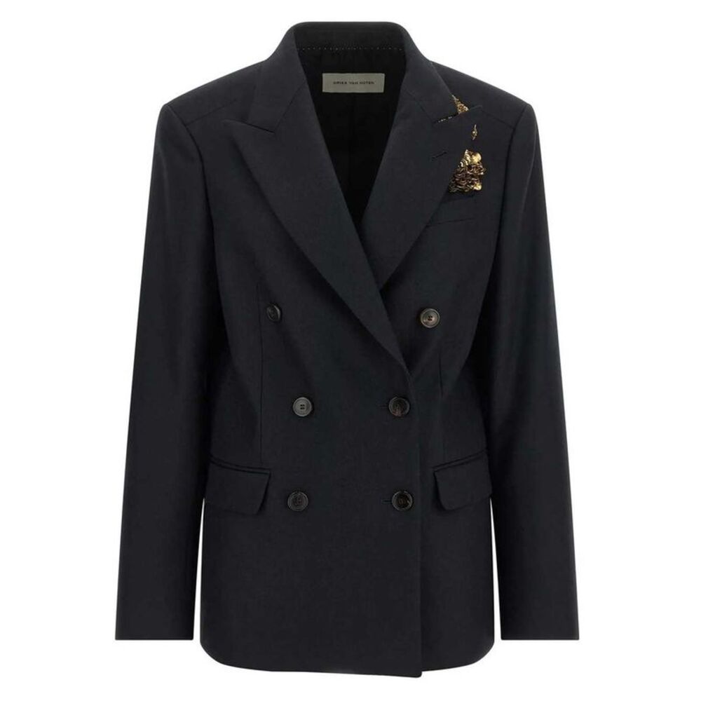 Dries Van Noten Women Embroidered Double-Breasted Blazer